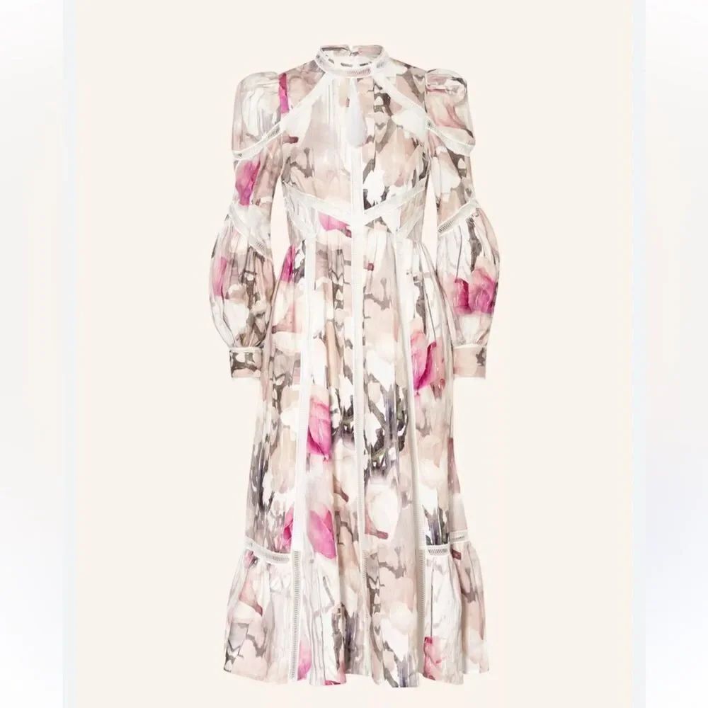 Ted Baker Freisya Linen Printed Midi Dress